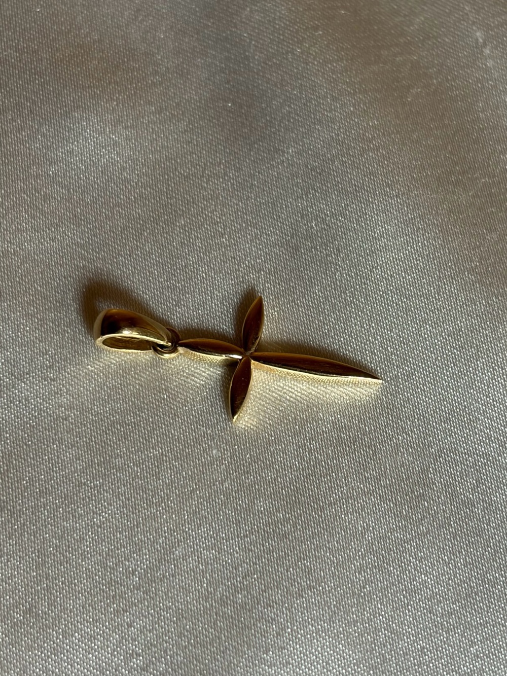 14k Solid Gold Cross Pendant